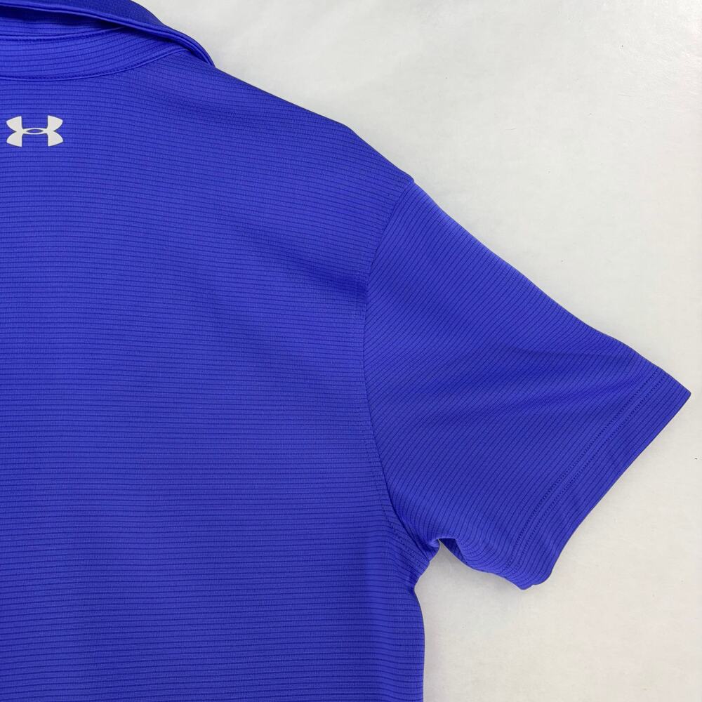 Under Armour Men's UA Tech Polo Purple HeatGear Loose Fit Medium - Picture 12 of 14